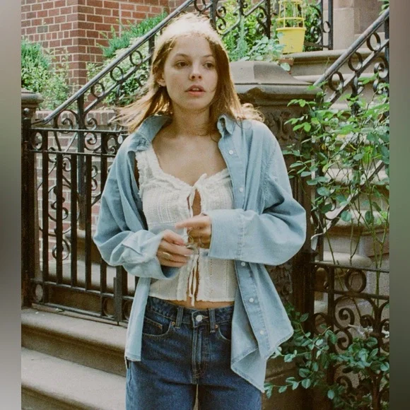 TRF DENIM OPEN SHIRT - Picture 4 of 4